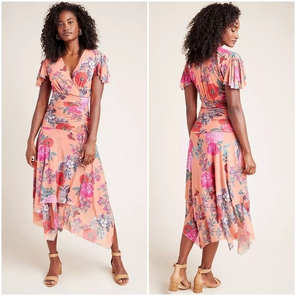 Maeve Simone Floral Midi Dress size XS NWT - Picture 1 of 9